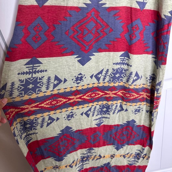 Ralph Lauren denim supply southwestern aztec desert maxi dress medium festival - Picture 4 of 8